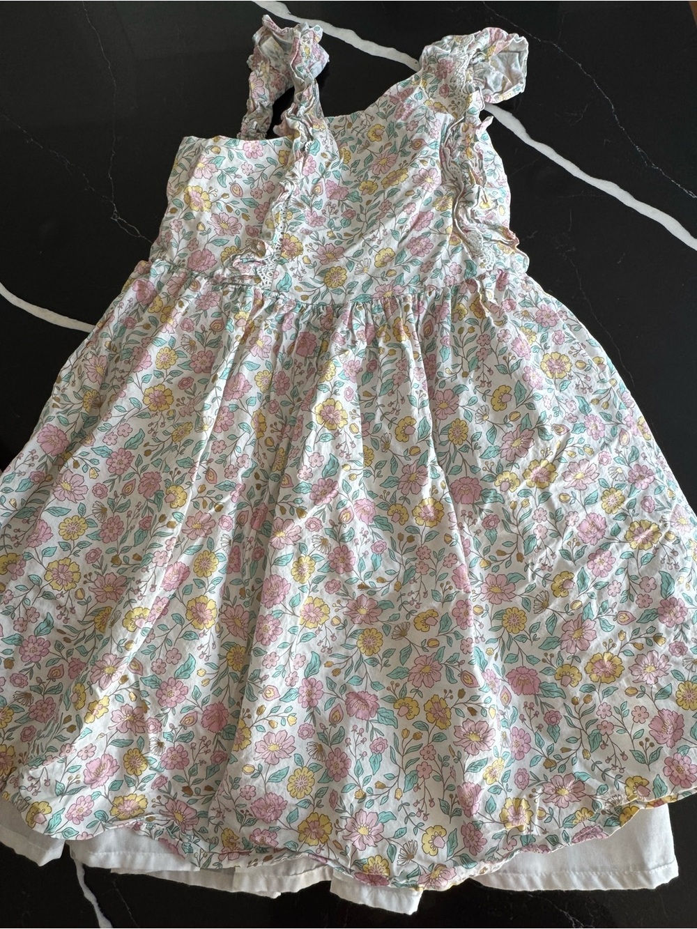 Joie Girls' White Strawberry Print & White Pastel Floral Sundresses - Picture 3 of 7
